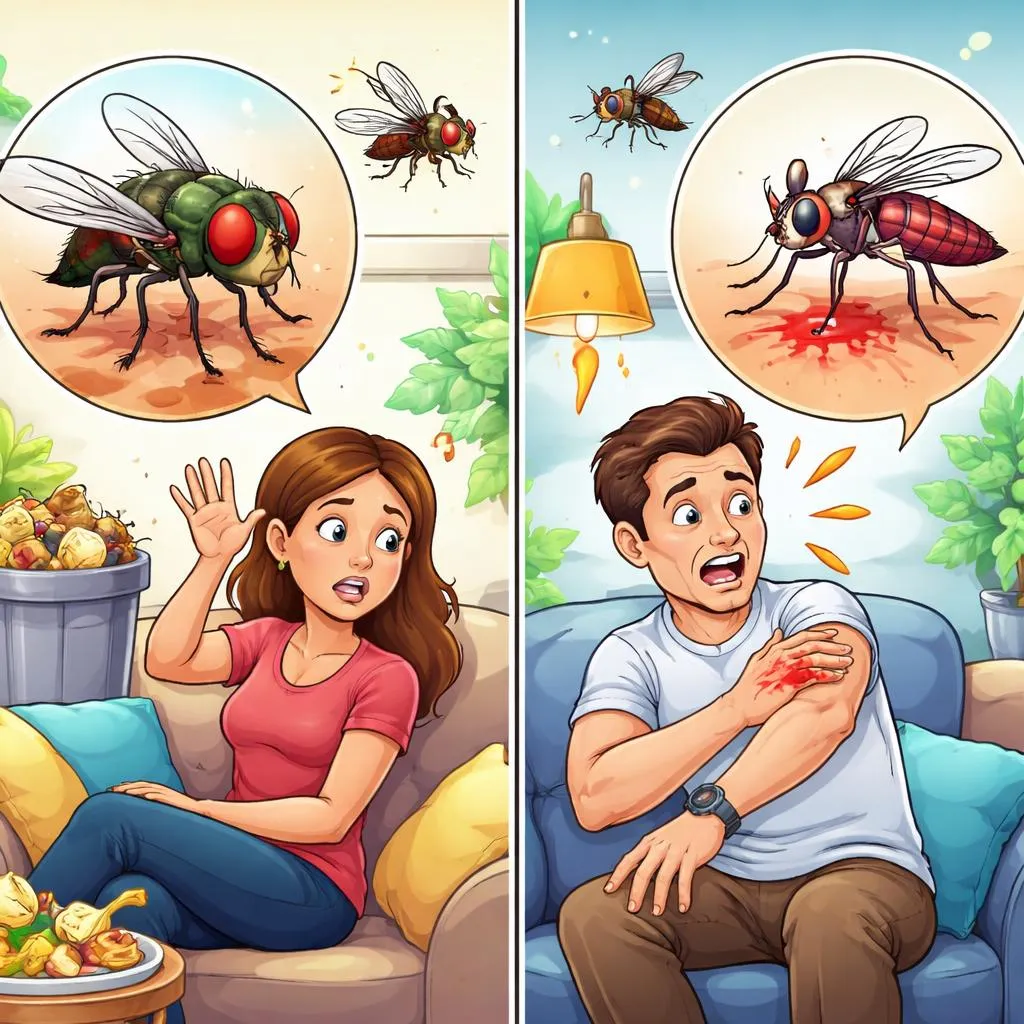 What Is the Annoying Difference Between a Fly and a Mosquito? Let's Learn!