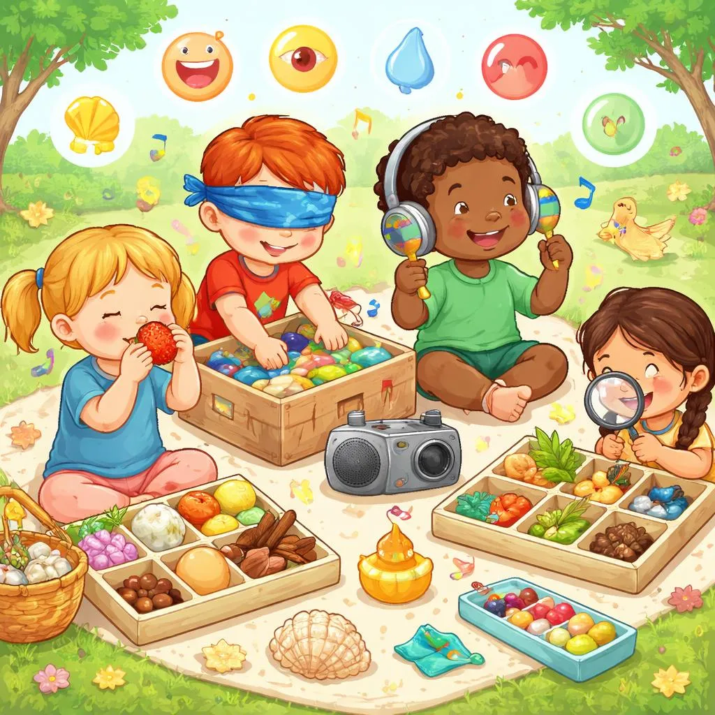 Какая игра на 5 чувств лучше всего подходит для маленьких детей?