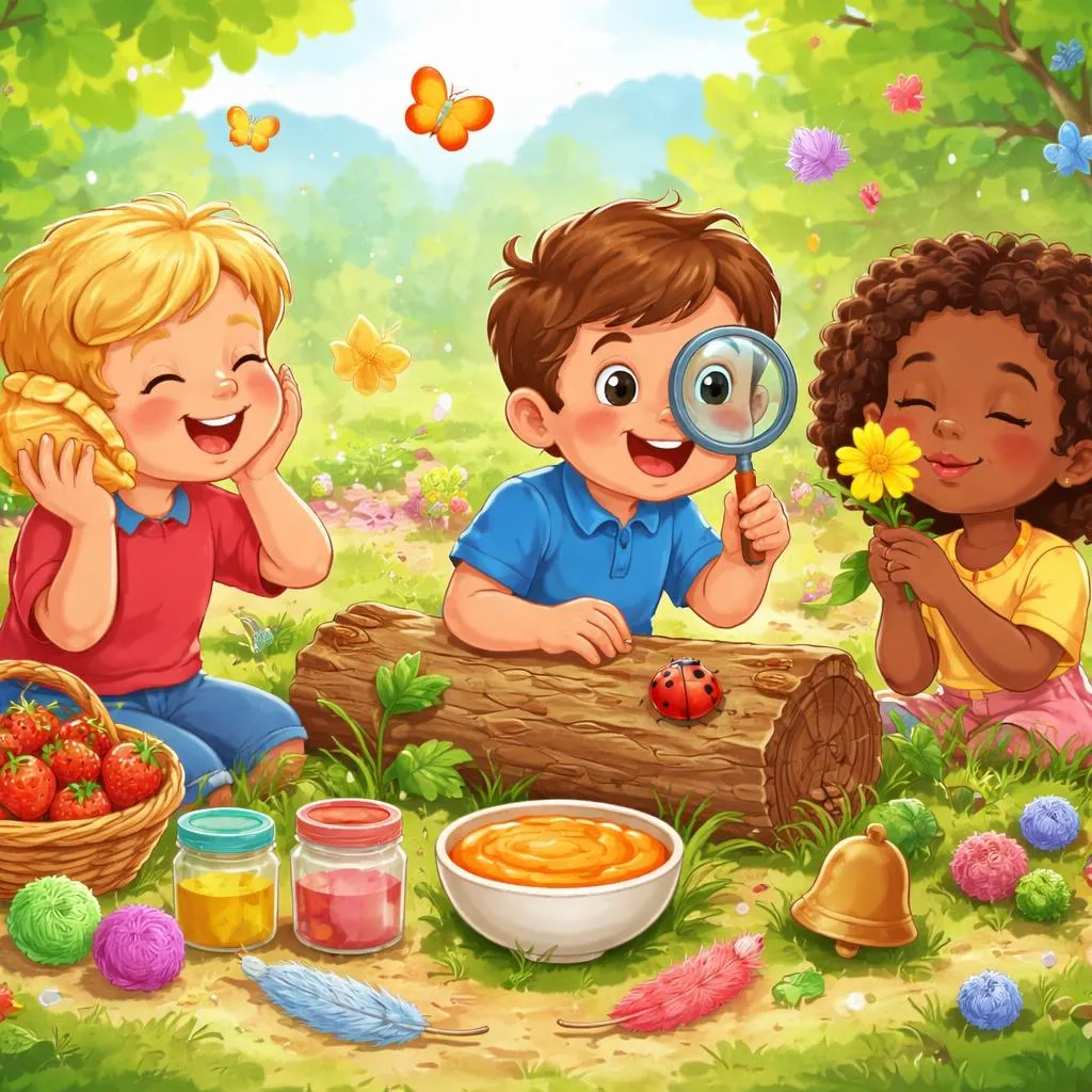 Какое занятие для пяти чувств лучше всего подходит для изучения маленькими детьми?