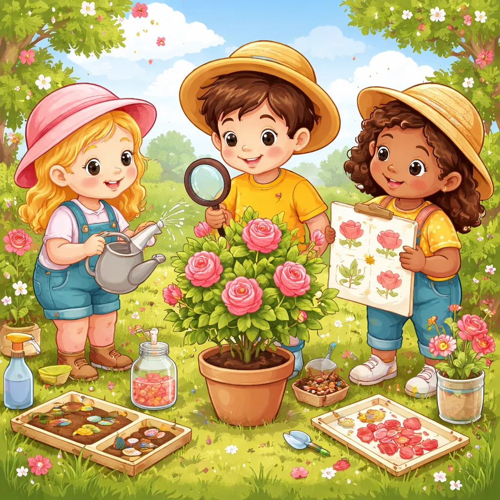 孩子们通过有趣简单的活动了解玫瑰植物的最佳方法是什么？