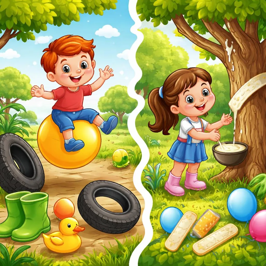 What Is the Bouncy Material and Sticky Sap Difference Between Rubber and Latex for Kids?