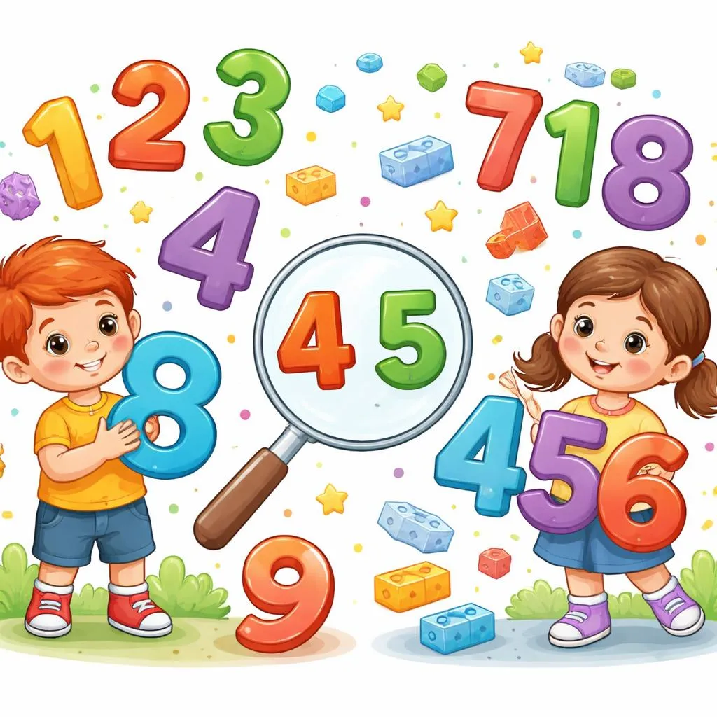 Qual é a diferença entre um número e um dígito para crianças?