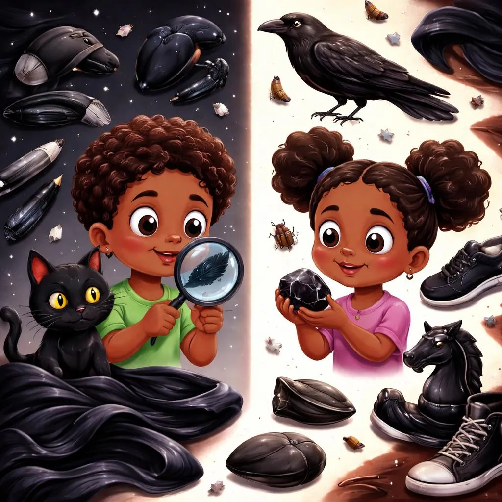 Qual é a Diferença Profunda e Sombria entre Preto e Ébano para Crianças?