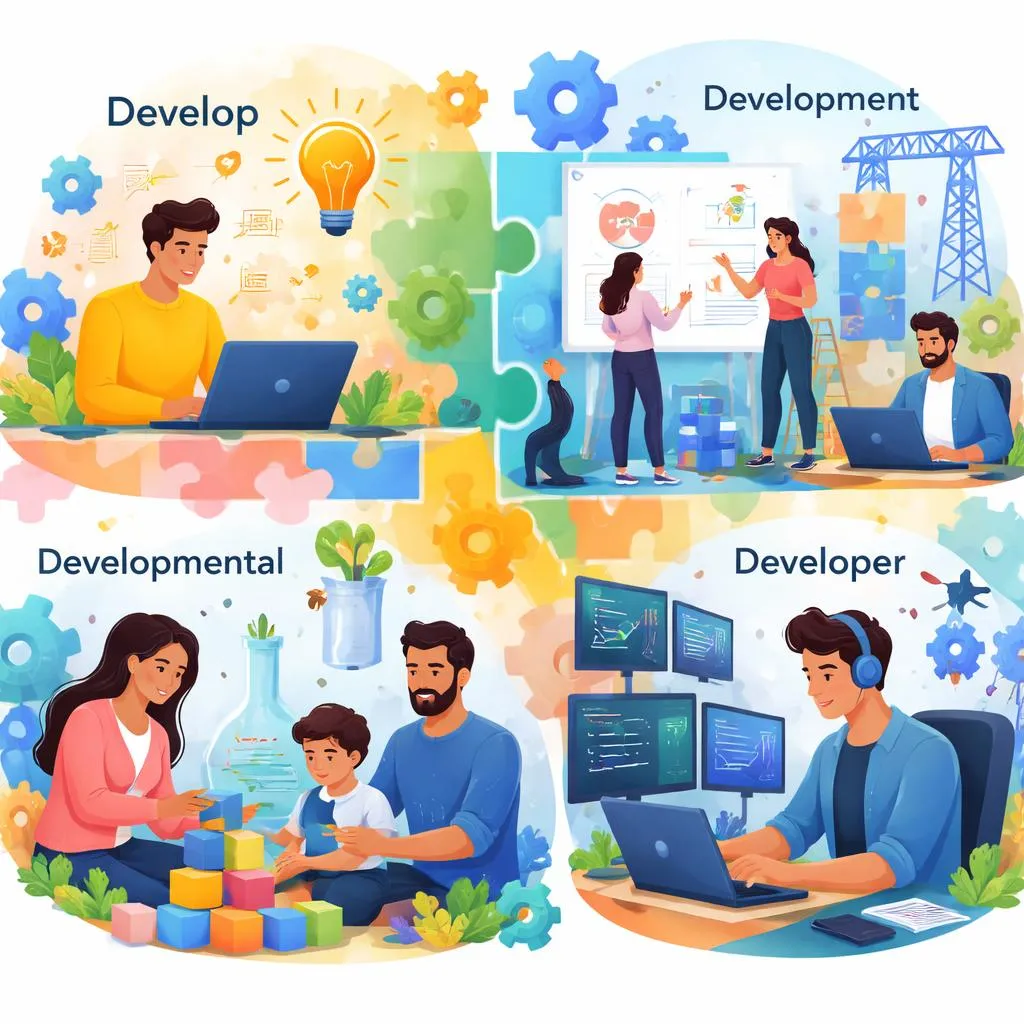 Develop、Development、Developmental 和 Developer 有什么区别？