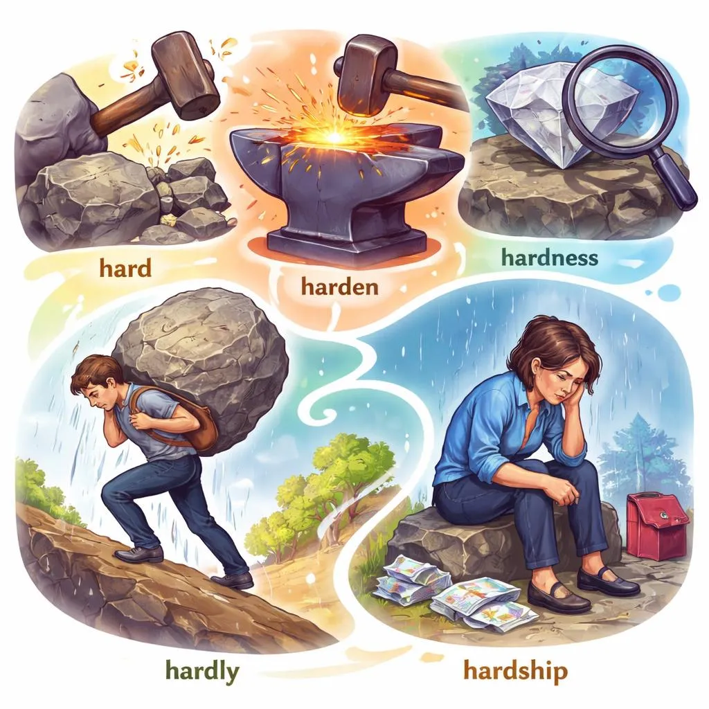 What Is the Difference Between Hard, Harden, Hardness, Hardly, and Hardship?