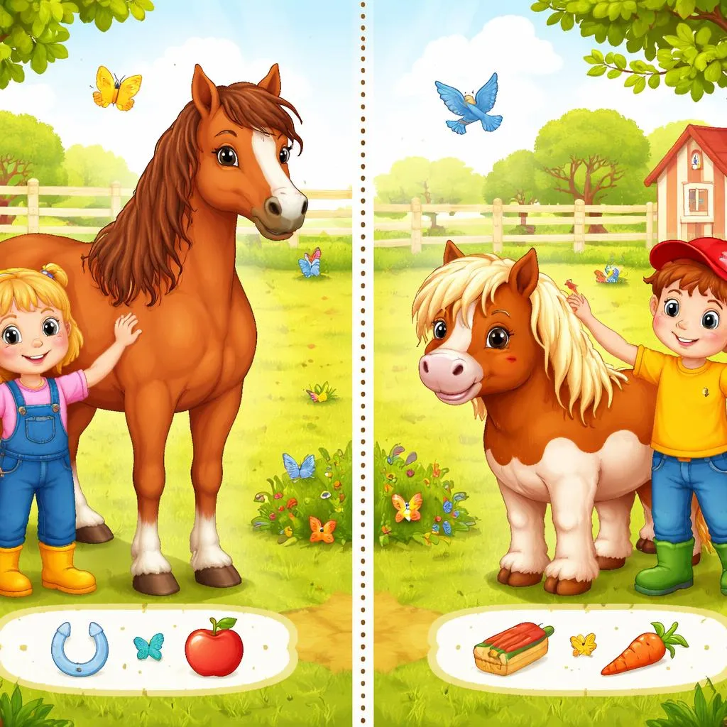 ¿Cuál es la diferencia entre caballo y poni para que los niños aprendan?