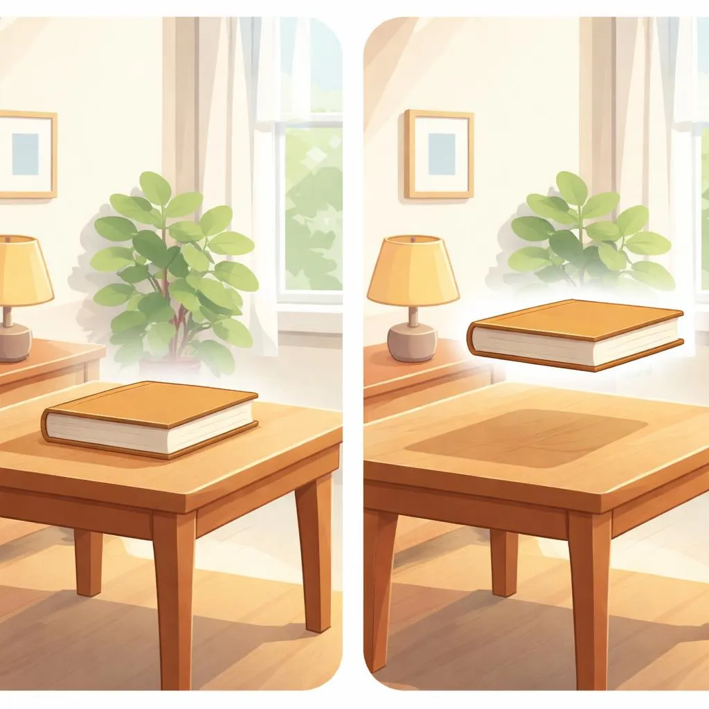 What Is the Difference Between Putting a Book “On Top Of” a Table or “Above” a Table?