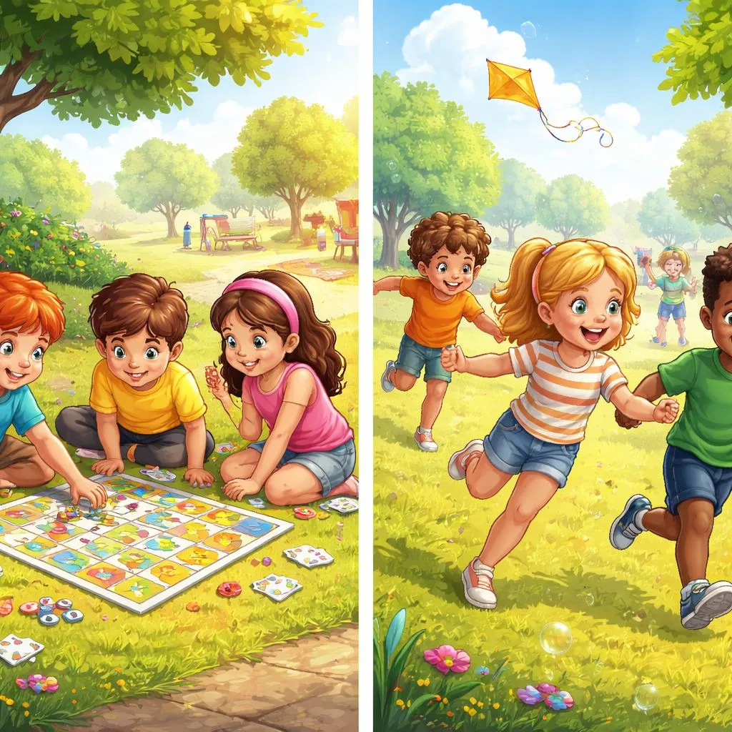 Was ist der Unterschied zwischen der Aufforderung an ein Kind, „ein Spiel zu spielen“ oder einfach nur „Spaß zu haben“ mit Freunden?