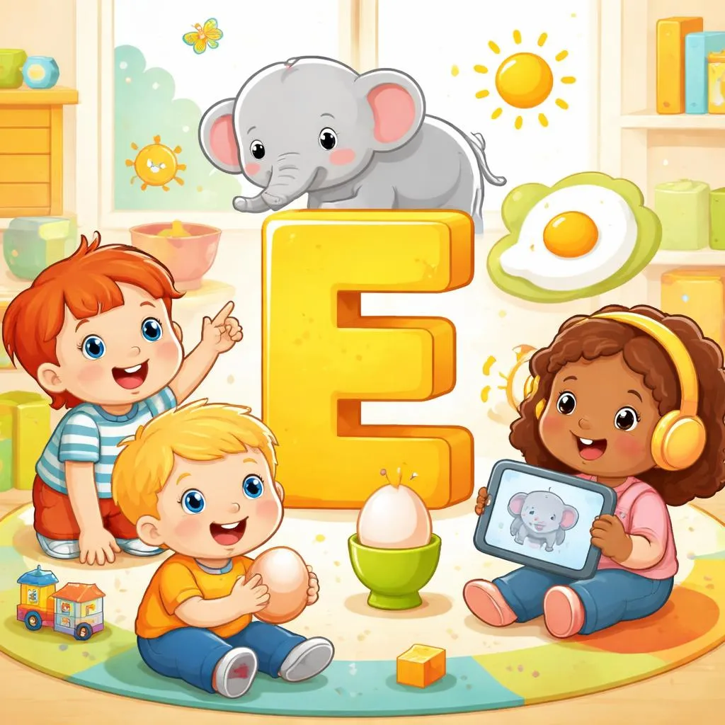 ইংরেজি অক্ষর 'ই' কী এবং শিশুরা কীভাবে এর শব্দ ও শব্দ শেখে?