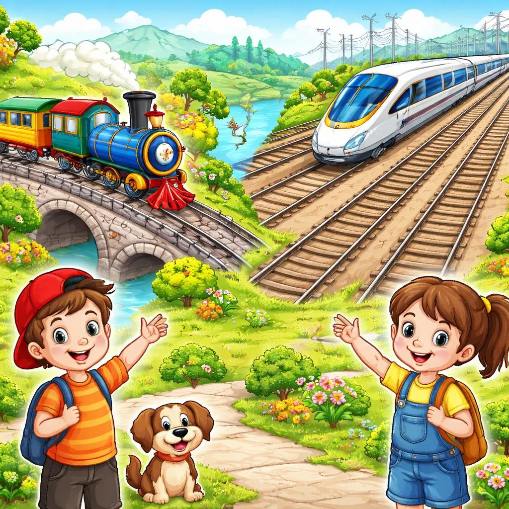 Apa Perbedaan yang Menyenangkan dan Mudah Antara Kereta Api dan Kereta untuk Anak-Anak?