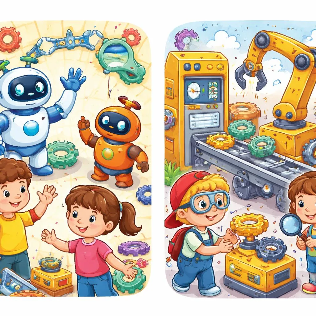 What Is the Fun Difference Between Robot and Machine? Let's Learn for Kids!