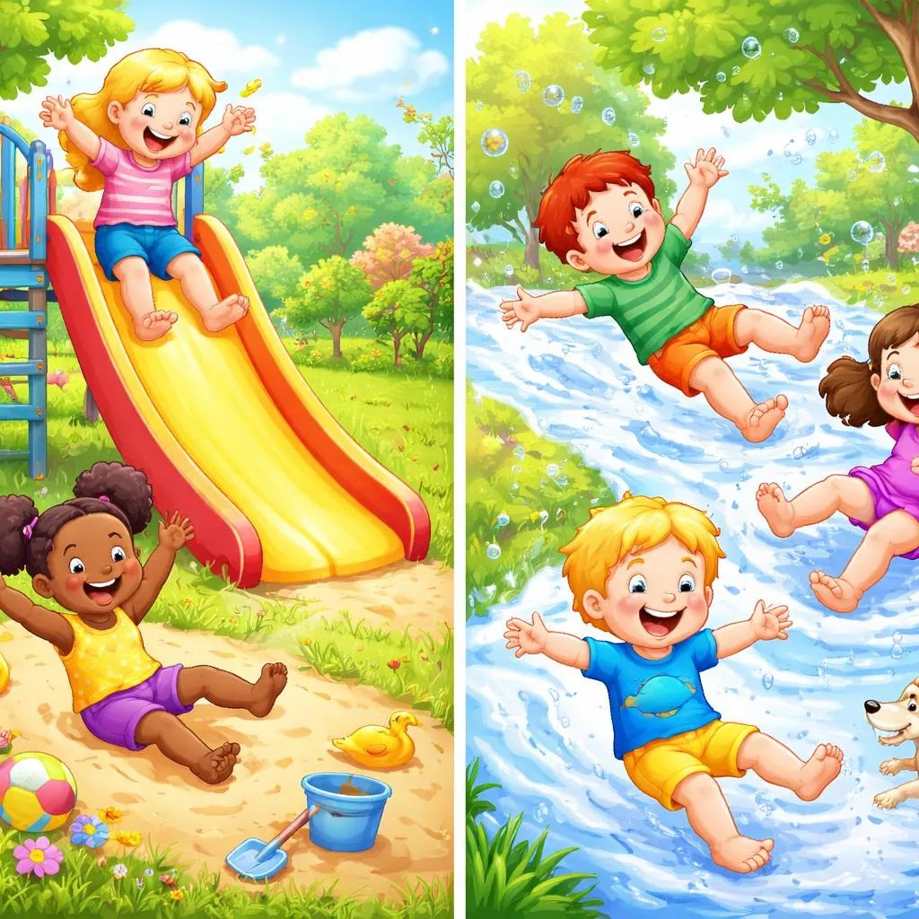 What is the Fun Difference Between Slide and Slip for Children?