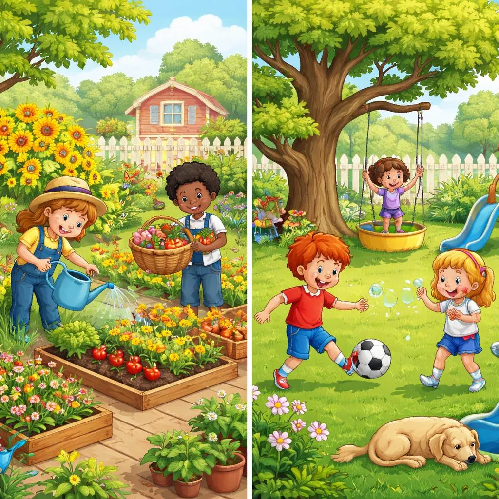 What Is the Green and Grassy Difference Between a Garden and a Yard for Kids?