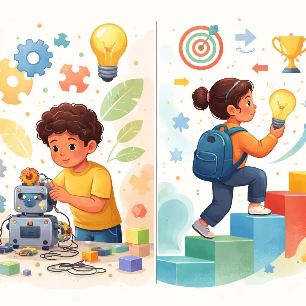 What is the Key Difference Between Develop and Progress in Learning?