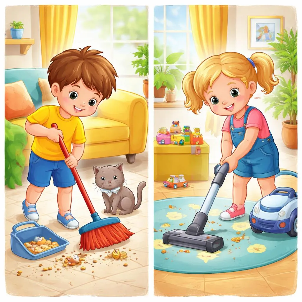 What is the Key Difference Between Sweep and Vacuum for Children?
