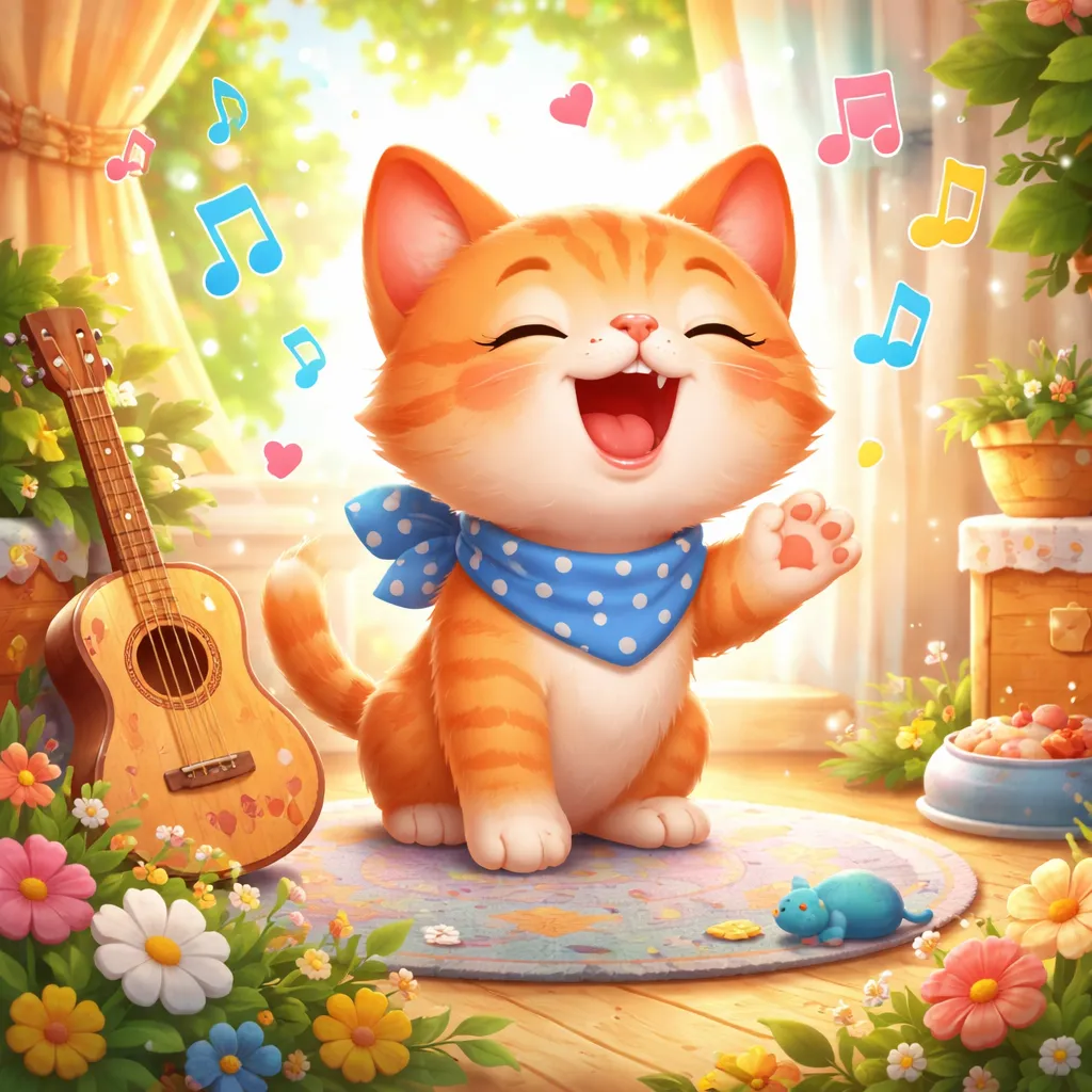 Was sagt die kleine Katze in dem portugiesischen Lied 'O Gatinho'?