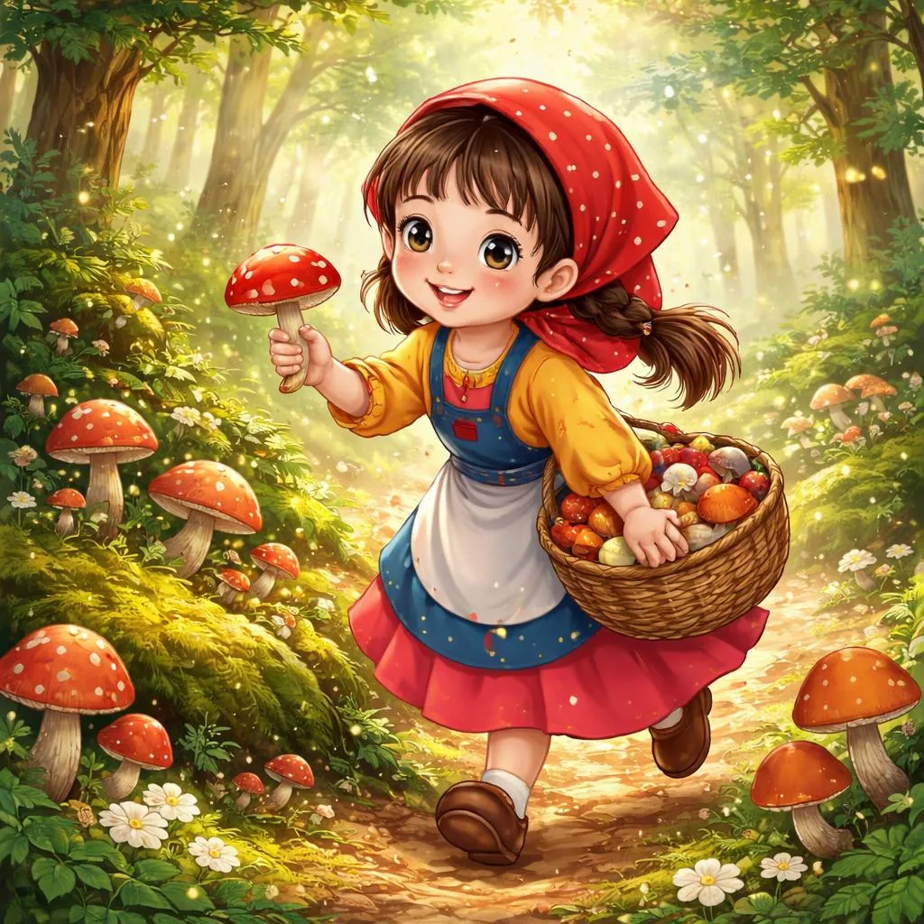 ¿Qué recolecta realmente la niña en la canción china 'Picking Stars (采蘑菇的小姑娘)'?