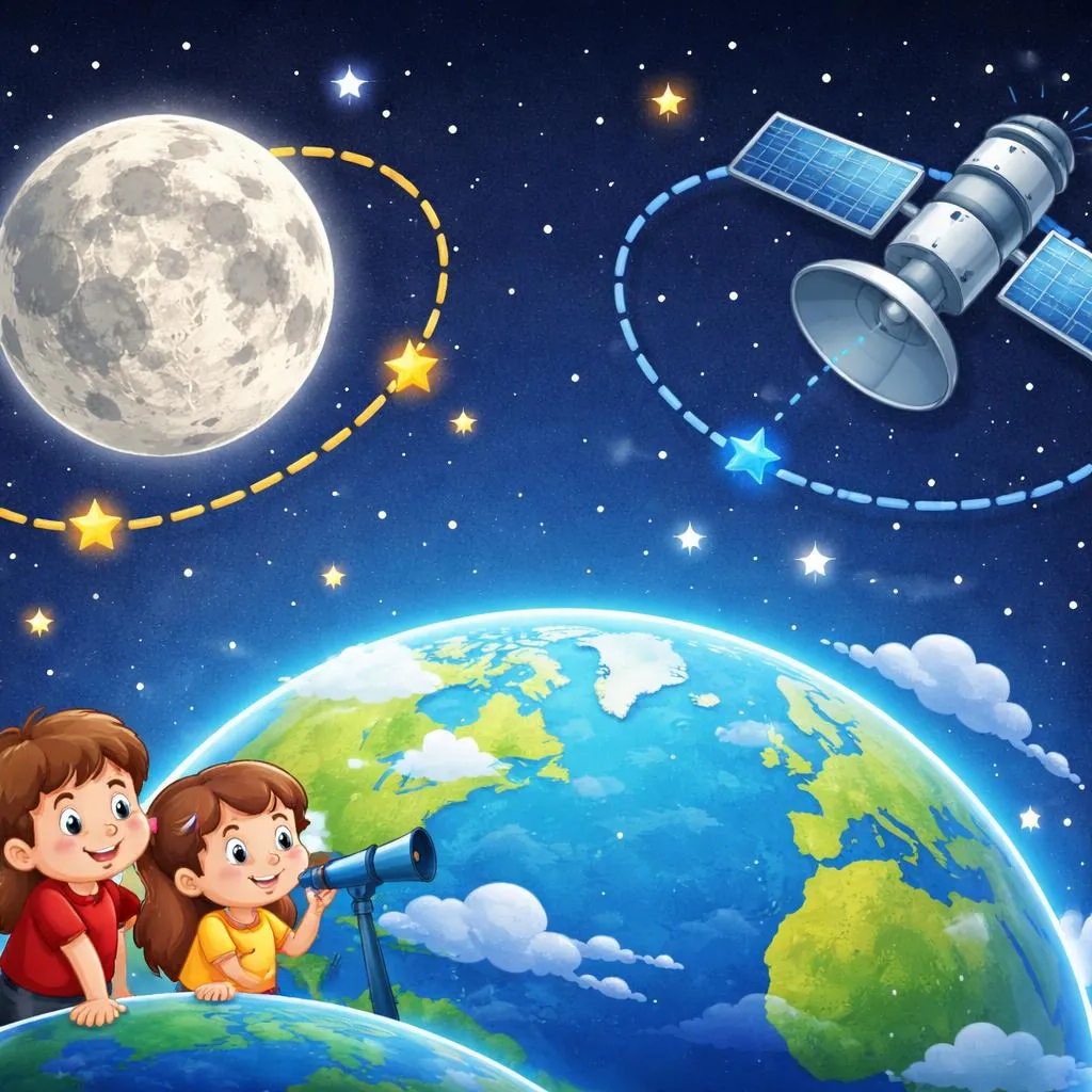Apa Perbedaan Orbit dan Alami Antara Bulan dan Satelit untuk Anak-Anak?