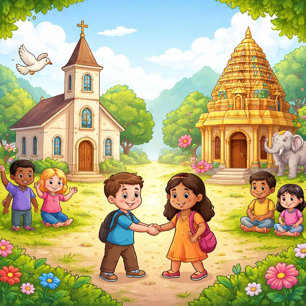 Apa Perbedaan yang Damai dan Penuh Hormat antara Gereja dan Kuil untuk Anak-Anak?