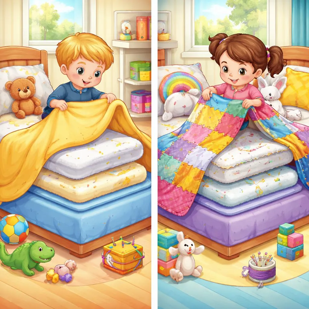 What Is the Simple Layer and Stitched Layer Difference Between a Blanket and a Quilt for Kids?