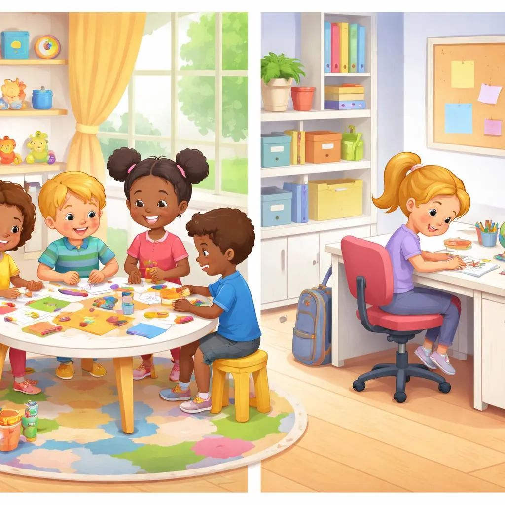 Was ist der Unterschied zwischen einem Tisch und einem Schreibtisch für Kinder?