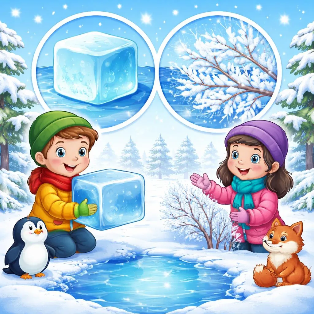What Is the Solid Block and Delicate Coating Difference Between Ice and Frost for Kids?