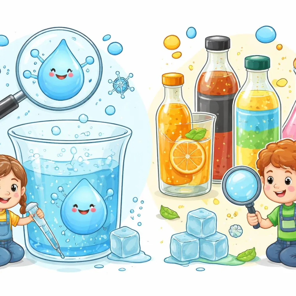 水和液体有什么具体物质和一般状态的区别？给孩子们的
