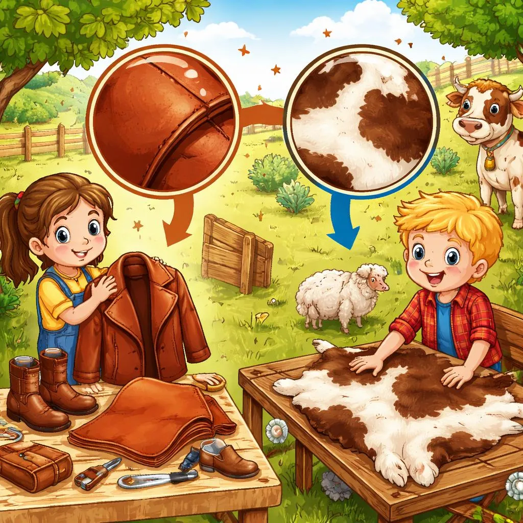 What Is the Tough Jacket and Animal Skin Difference Between Leather and Hide for Kids?