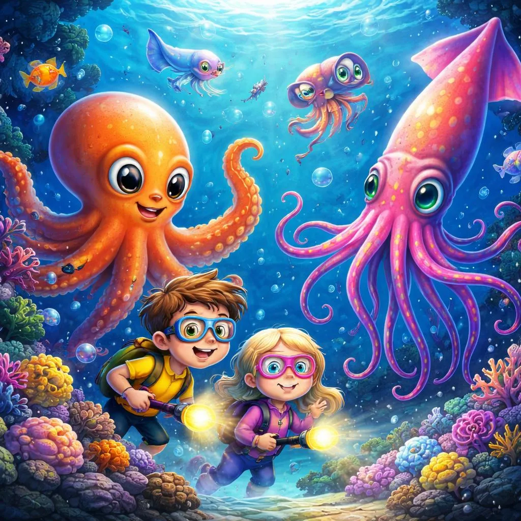 Misteri Bawah Laut Gurita dan Cumi-cumi untuk Anak-anak?