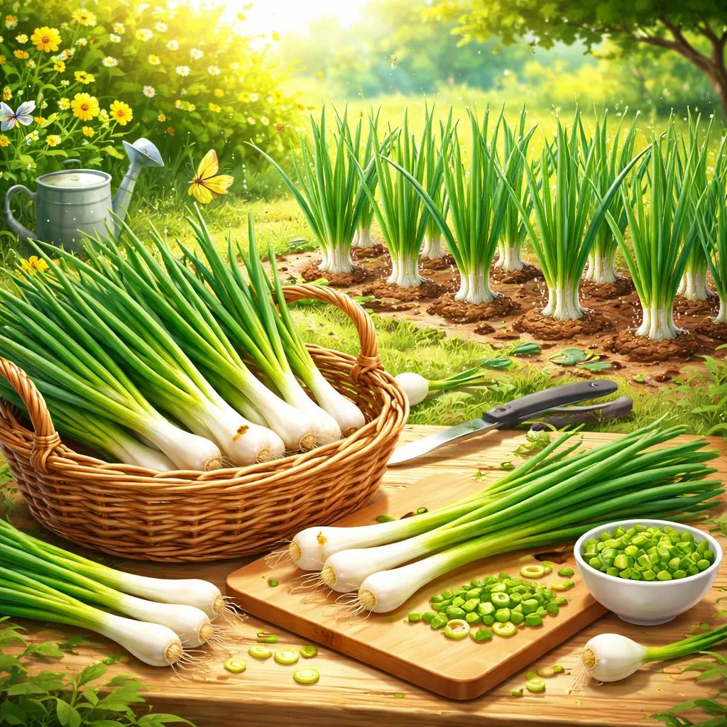 Apa Itu Bawang Hijau Muda yang Lezat dengan Batang Hijau? Mari Belajar tentang Tanaman Daun Bawang!