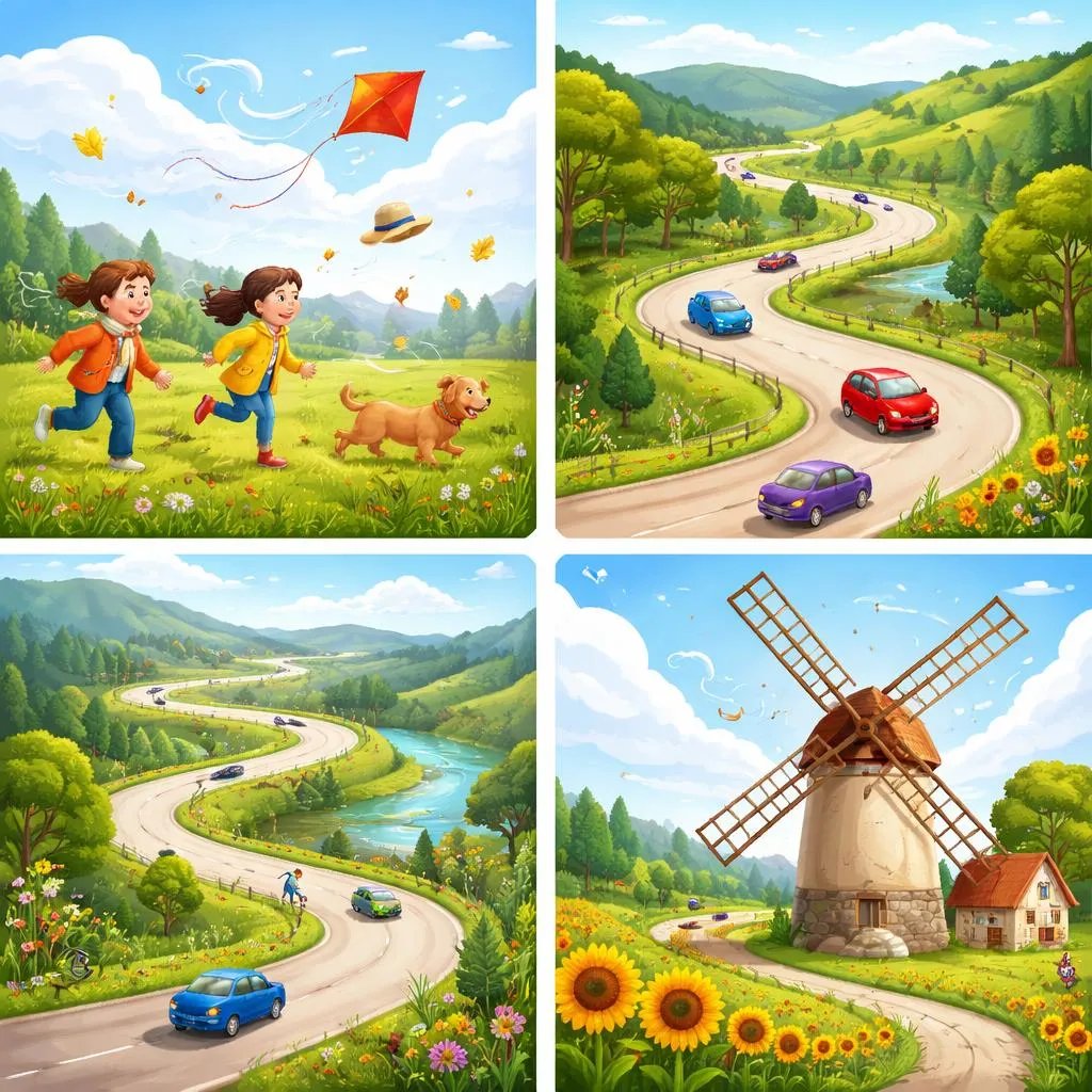 What Is Wind, When Is It Windy, What Is a Winding Road, and What Is a Windmill?