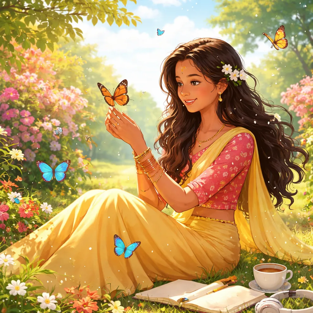 ما الذي يجعل أغنية البنغالية مثل "الفراشة الصغيرة (প্রজাপতি)" مثالية لتعلم اللغة الإنجليزية عن الجمال والرشاقة؟