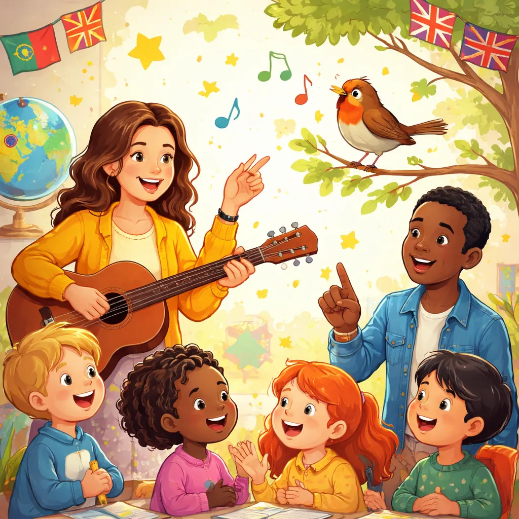 Was macht ein portugiesisches Lied wie „Der kleine Rotkehlchen (O Tordo)“ so perfekt, um gemeinsam Englisch zu lernen?