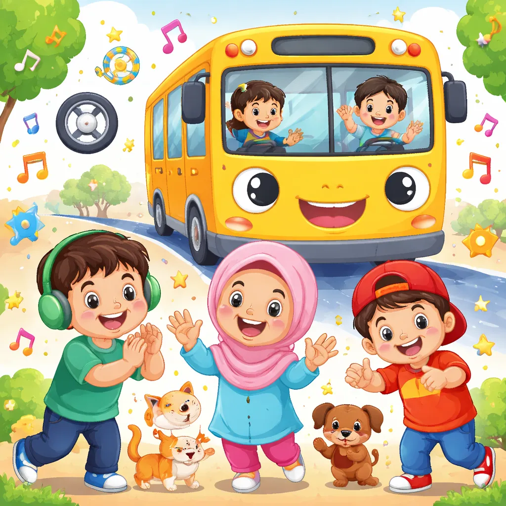 What Makes an Indonesian Song Like “The Wheels on the Bus (Roda Bus)” So Perfect for Learning English Actions and Sounds?