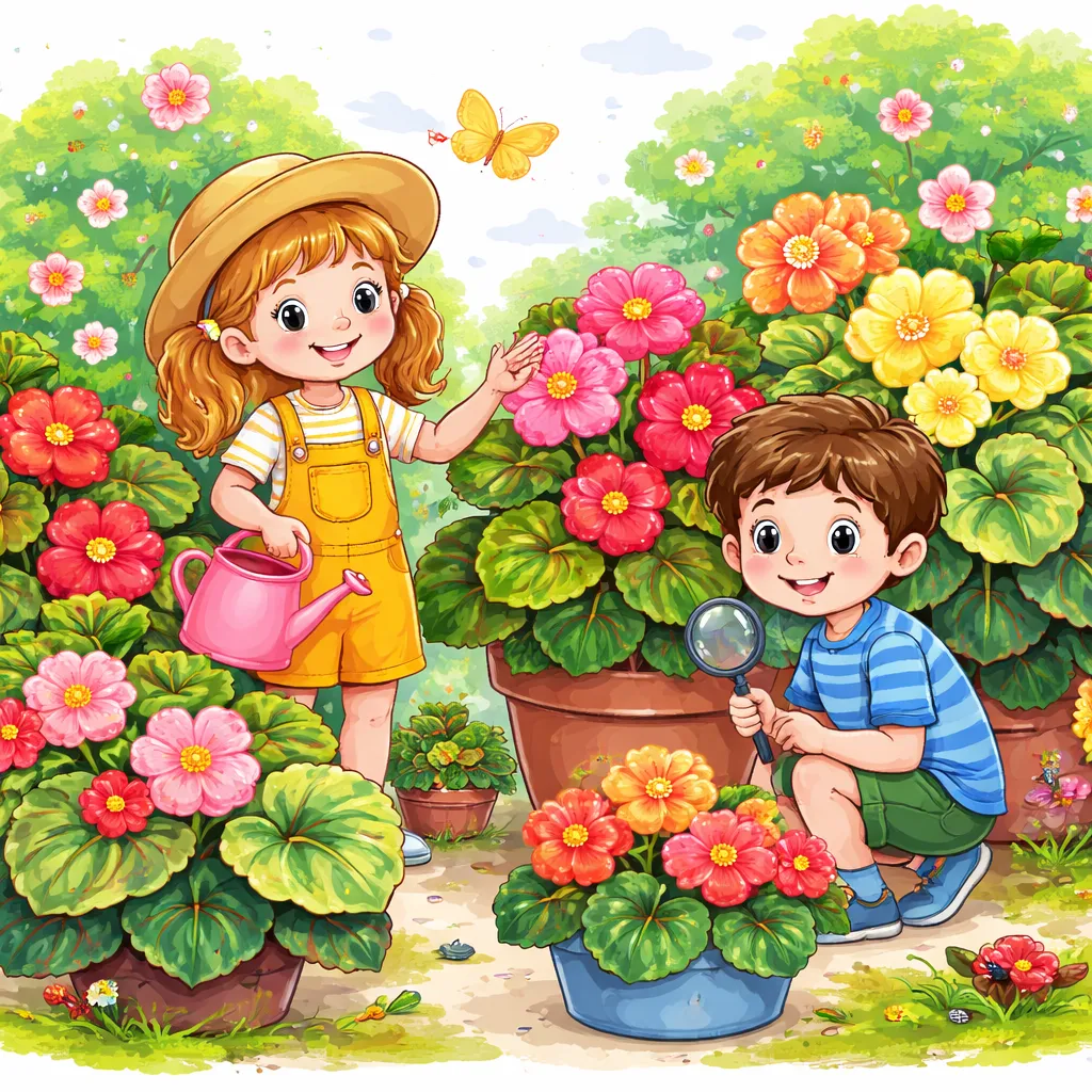 What Makes Begonia Plant a Versatile Beauty with Asymmetric Leaves and Colorful Flowers for Children?