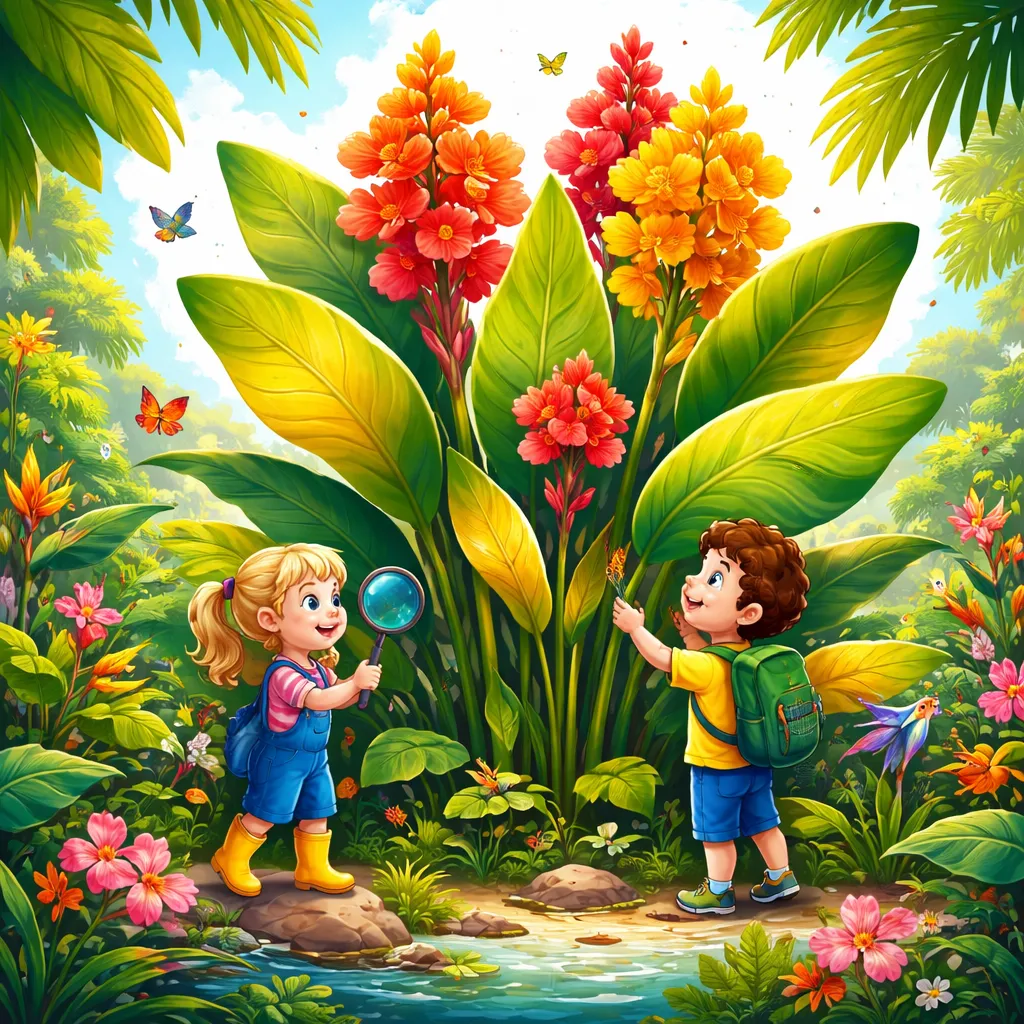 Apa yang Membuat Tanaman Canna Menjadi Raksasa Tropis dengan Daun yang Berani dan Bunga yang Cerah untuk Anak-Anak?