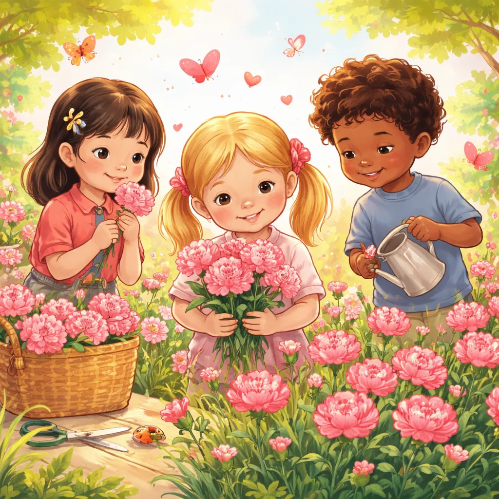 是什么让康乃馨成为孩子们学习花卉和情感的可爱选择？