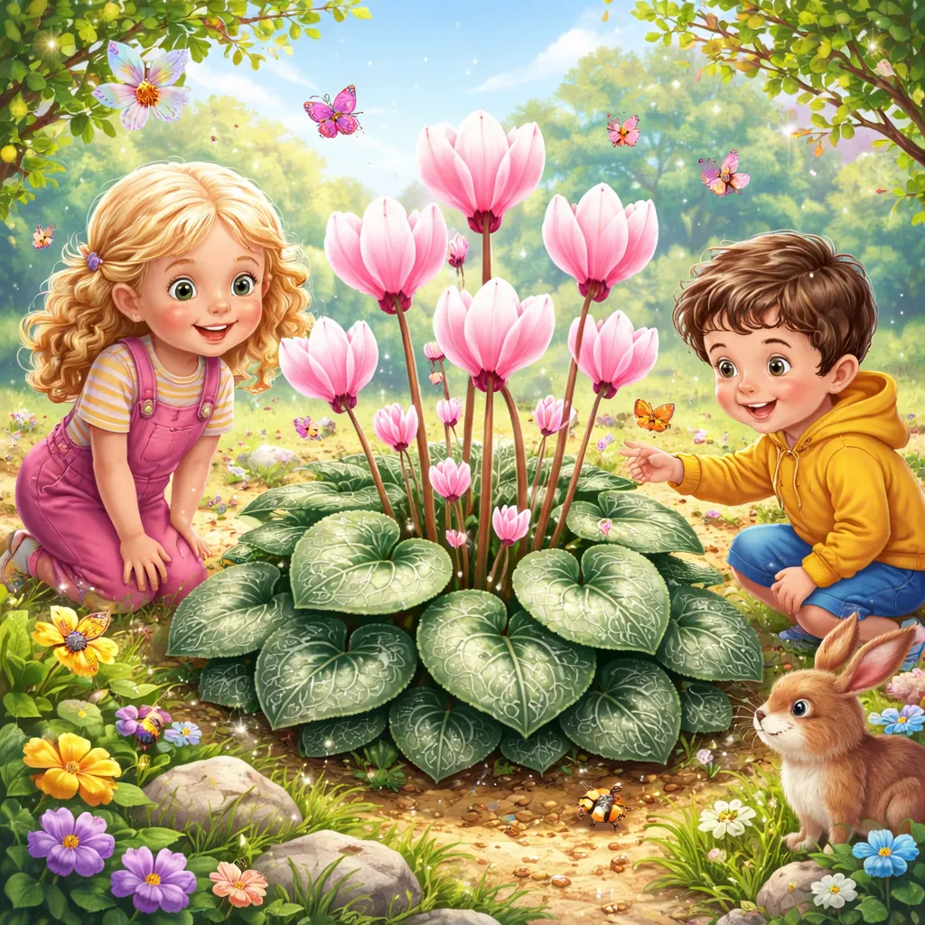 Apa yang Membuat Tanaman Cyclamen Menjadi Bunga Kupu-Kupu yang Berputar dengan Daun Berwarna Perak untuk Anak-Anak?