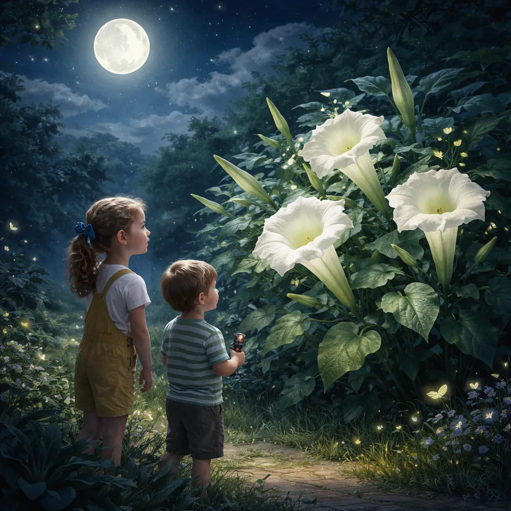 What Makes Datura Plant a Moonlit Beauty with Trumpet Flowers That Children Should Admire from Afar?