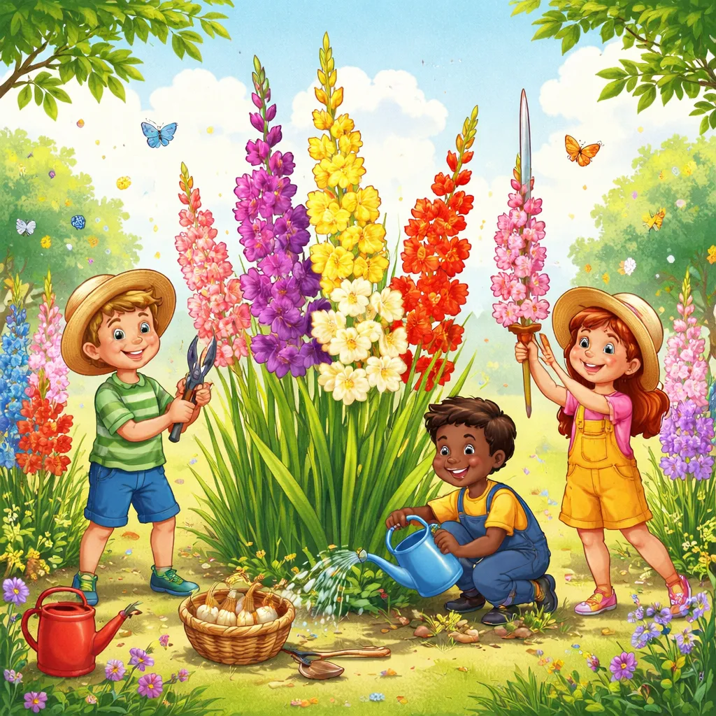 Apa yang Membuat Tanaman Gladiol Menjadi Menara Bunga Berwarna-warni untuk Anak-anak Tumbuh Seperti Pedang?