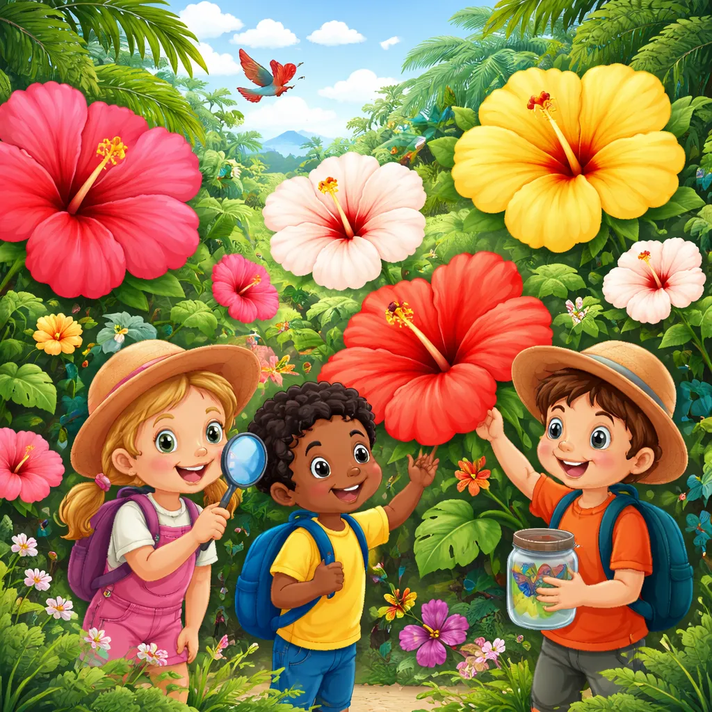 What Makes Hibiscus Plant a Tropical Beauty with Giant Flowers for Children to Discover?