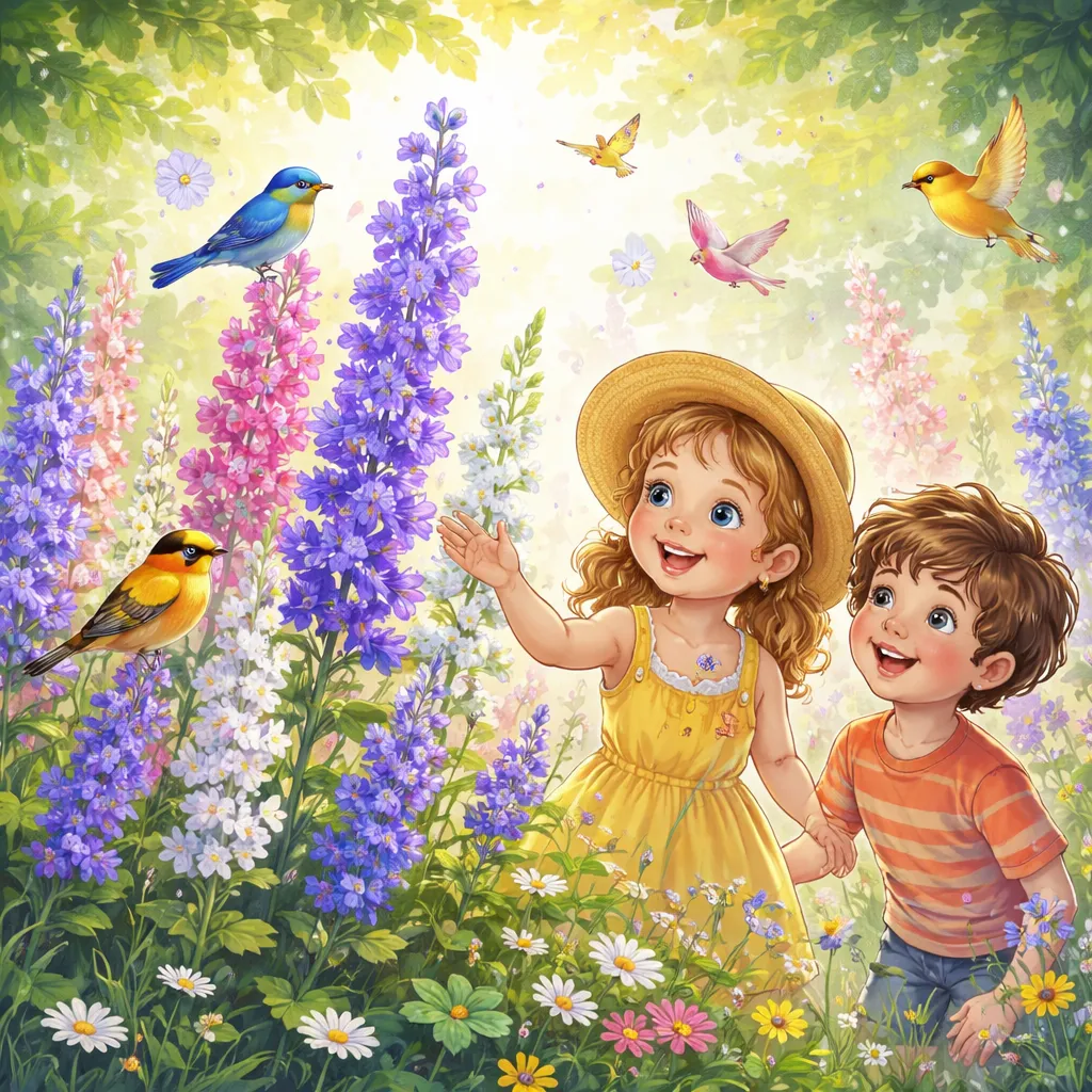 Apa yang Membuat Bunga Larkspur Menjadi Menara Warna yang Lembut yang Mengingatkan Anak-anak pada Burung Bernyanyi?