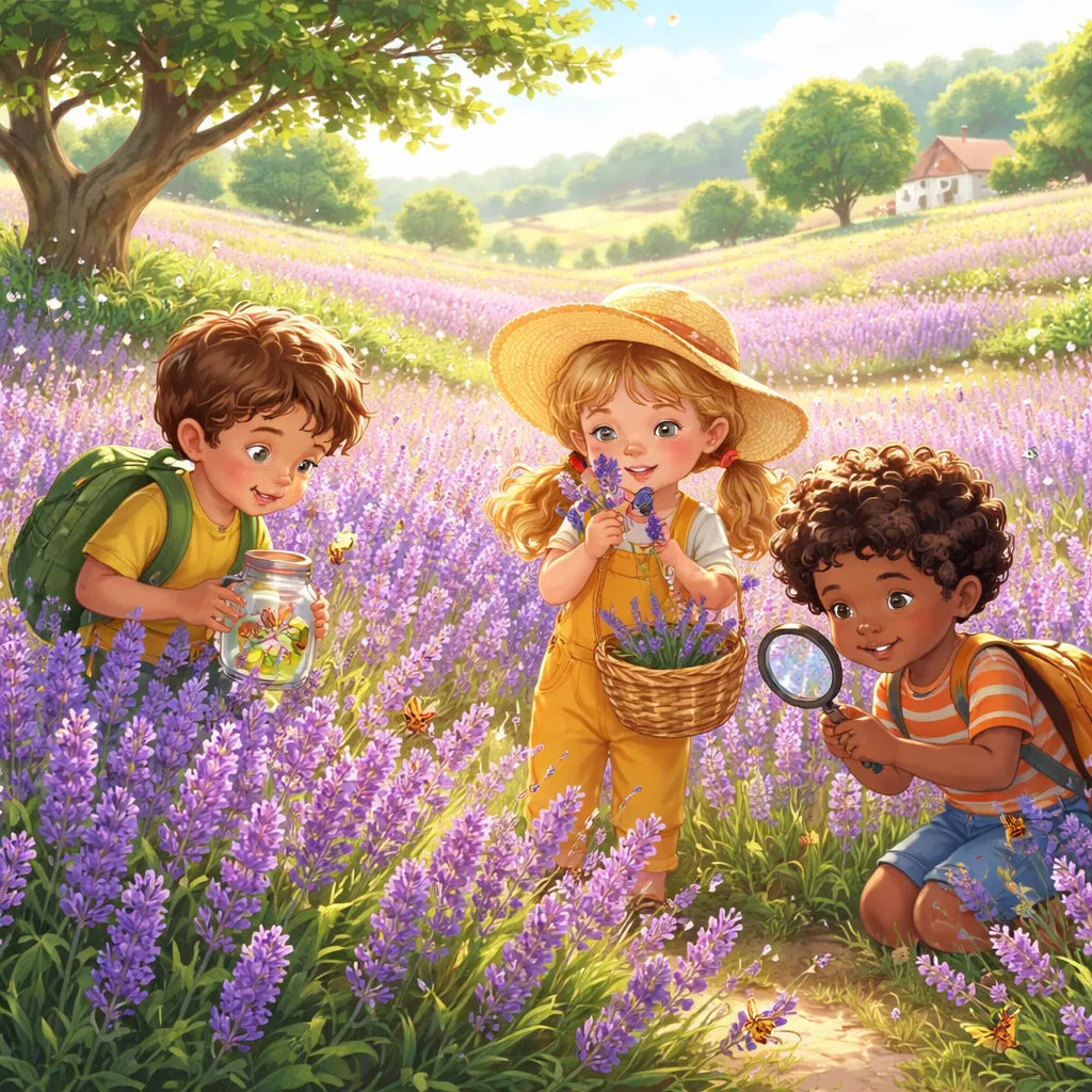 薰衣草植物如何成为孩子们探索大自然馈赠的平静而美丽的方式？