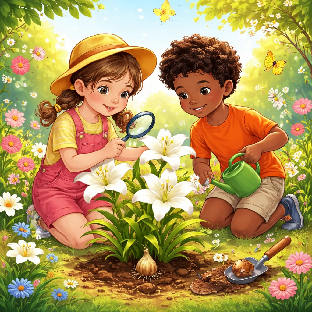 是什么让百合花成为孩子们学习花卉和生长的优雅选择？