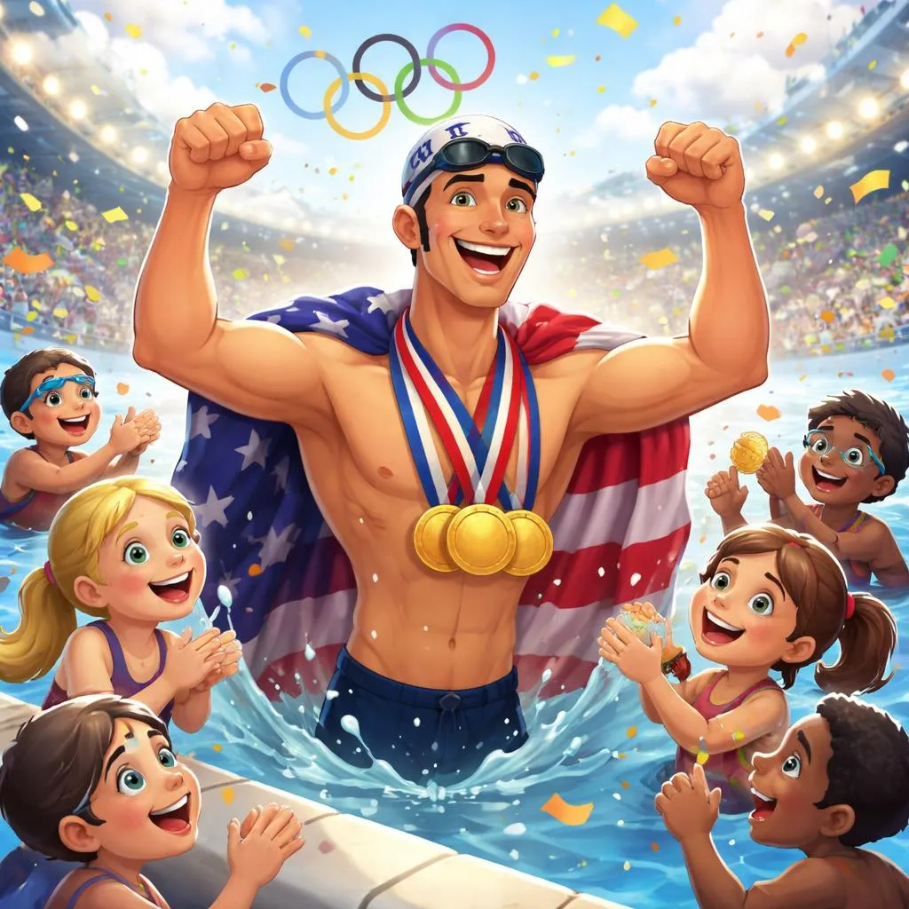 O Que Faz de Michael Phelps o Maior Olimpiano de Todos os Tempos? Uma História de Celebridade para Crianças