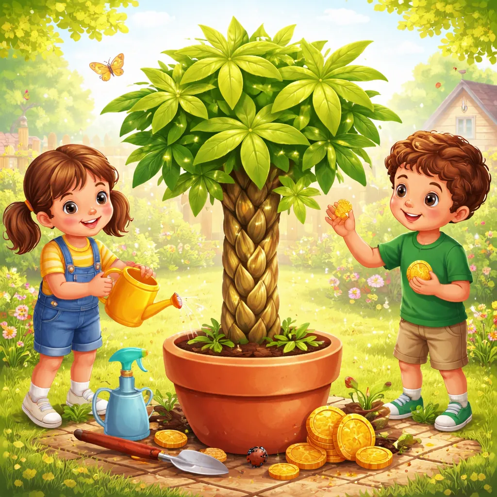 Apa yang Membuat Tanaman Uang Berbatang Teranyam dengan Daun Keberuntungan yang Dapat Ditumbuhkan Anak-Anak untuk Keberuntungan?