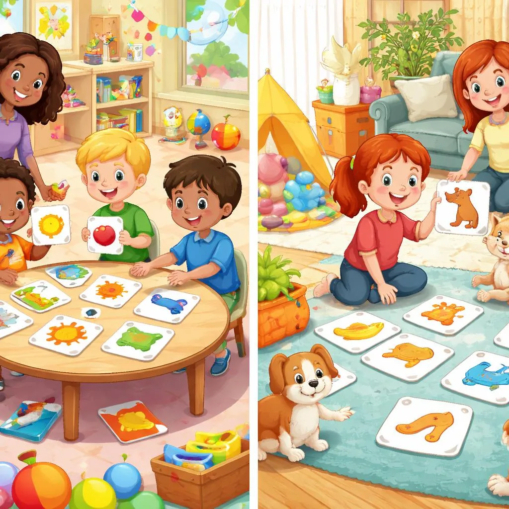 What Makes “paper to, sheet to” Different for Children Learning Everyday English Vocabulary at School and Home?