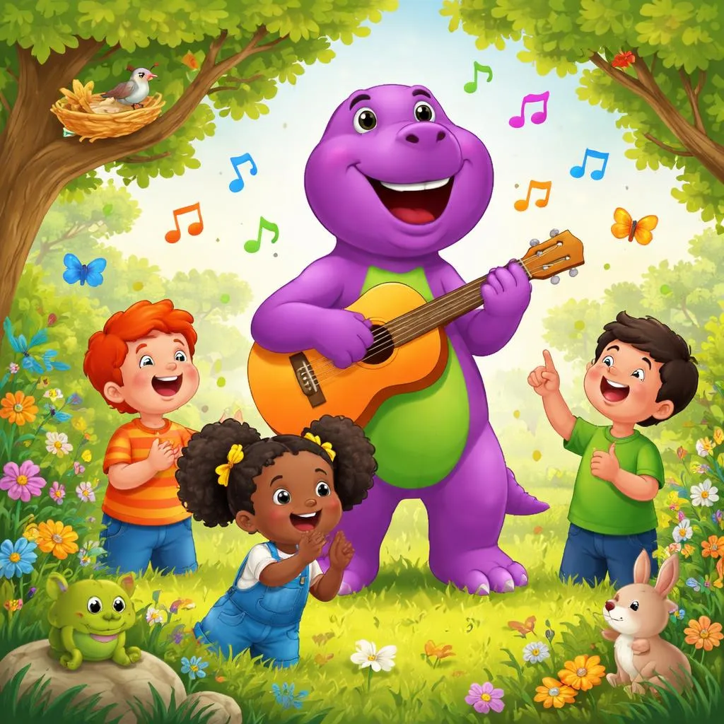 Como a Canção 'The Green Grass Grows All Around' e o Barney são Eficazes para Ensinar Inglês?