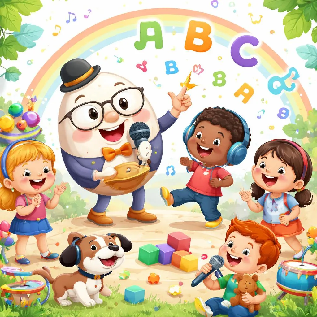 Что делает текст песни про Хэмпти-Дэмпти идеальным для обучения английскому языку детей?