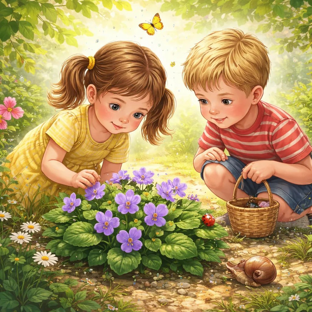 Apa yang Membuat Tanaman Violet Menjadi Bunga Pemalu dan Manis untuk Ditemukan Anak-Anak di Kebun?